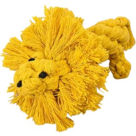 تصویر اسباب بازی جویدنی سگ مدل شیر - زرد 