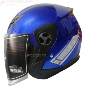 تصویر کلاه کاسکت رادین مدل 2023 عینک دودی فری سایز 