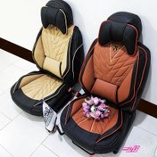 تصویر روکش صندلی خودرو ایران خودرو مدل 6258 تمام چرم طرح آئودی 