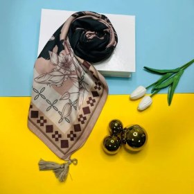 تصویر روسری طوسی صورتی 