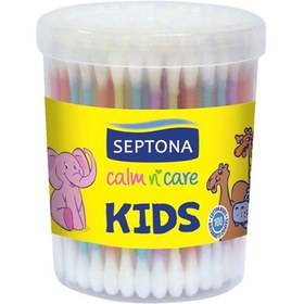 تصویر گوش پاک کن کودک سپتونا 100 عددی Cotton Swab For Kids