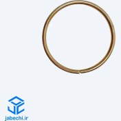 تصویر حلقه فلزی مکرومه باقی با قطر ۵ سانتی‌متر 