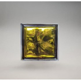 تصویر بلوک شیشه ای کاوه مدل کلودی زرد 