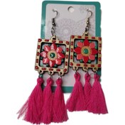 تصویر گوشواره چوبی سنتی ریسه ای کد 7 