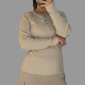 تصویر بلوز آستین بلند کبریتی 