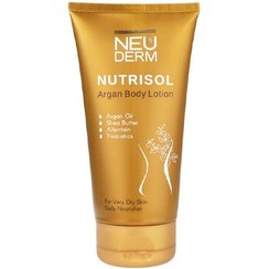 تصویر لوسیون بدن آرگان نوتریسل نئودرم مناسب پوست خشک تا خیلی خشک ۱۵۰ میلی لیتر Neuderm Nutrisol Argan Body Lotion for Dry to Very Dry Skin 150ml