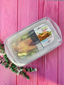 تصویر تابه پیرکس مرغ درب دار ماکروفری Microwave Pyrex Chicken Pan with Lid