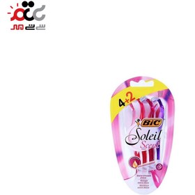 تصویر ژیلت سه لبه سولیل عطری بیک 6 عددی Bic Gillette 3edges Aromatic Soleil 6pcs