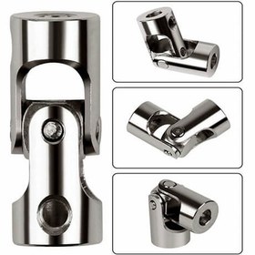 تصویر کوپلینگ چهار شاخ 10 در 10 میلیمتر 10*10 mm Boat Metal Cardan Joint Gimbal Couplings Universal Joint Connector Model DIY Motor Shaft Fitting Accessory