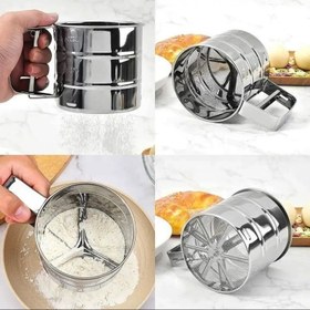 تصویر الک دسته دار استیل چرخشی 