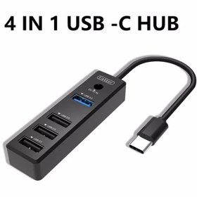 تصویر هاب 4 پورت USB Type-C ارلدام مدل ET-HUB08 Earldom ET-HUB08 USB Type-C HUB