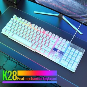 تصویر ست گیمینگ رایکو مدل T28 کد RGB-2024 WHITE 