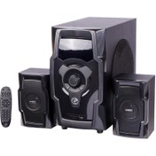 تصویر اسپیکر بلوتوثی رم و فلش خور XP XP-AC702E + ریموت کنترل ا XP XP-AC702E Wireless Speaker XP XP-AC702E Wireless Speaker
