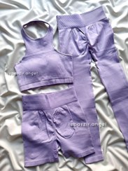 تصویر ست لگ، نیمتنه و شلوارک اسپرت ۳تیکه کد 065 | آنجل ایران 