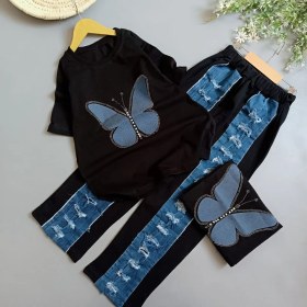 تصویر تیشرت و شلوار بگ دخترانه 