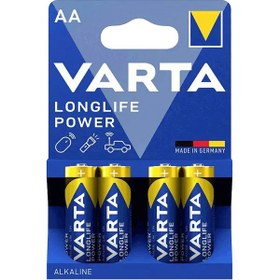 تصویر باتری چهارتایی قلمی Varta Long Life Power Alkaline LR6/MN1500 1.5V AA Varta Long Life Power Alkaline LR6/MN1500 1.5V AA Battery