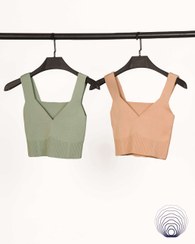 تصویر کراپ تاپ اسلیم بافت زنانه 