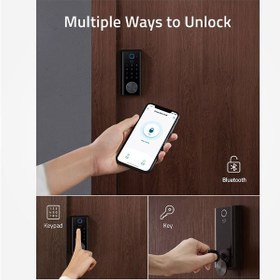 تصویر دستگاه اسکنر اثر انگشت هوشمند ضد زنگ لمسی و Wi-Fi مدل eufy T8520 eufy Security Smart Lock Touch & Wi-Fi, Fingerprint Scanner, Smart Wi-Fi Lock, Bluetooth Electronic Deadbolt, Touchscreen Keypad, BHMA Certified, IP65 Weatherproofing