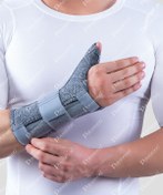 تصویر مچ شست بند نئوپرنی آتل دار (چپ و راست) پاک سمن <br><br><p class="align">Paksaman Neoprene Thumb Wrist Splint with Hard Bar</p> 