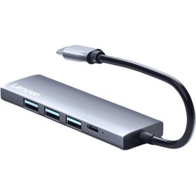 تصویر هاب USB-C اورجینال لنوو 5 در 1 مدل Lenovo Docking Station USB Type-C Hub with PD HDMI USB3.0 