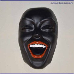 تصویر دیوار کوب طرح لبخند رنگ مشکی 