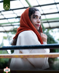 تصویر شال رینگی - کرم Loop Scarf