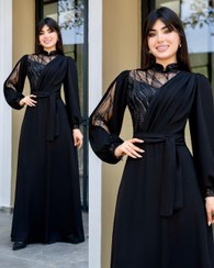 تصویر لباس مجلسی زنانه مدل کمند سایز ۴۴-۴۶-۴۸ رنگ مشکی 