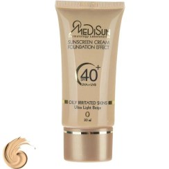 تصویر کرم ضد آفتاب رنگی مدیسان مدل Ultra Light Beige SPF 40 مناسب پوست های چرب حجم 30 میلی لیتر 