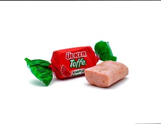 تصویر تافی اولکر با طعم هندوانه تافی اولکر با طعم هندوانه 500 گرمی