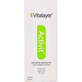 تصویر لوسیون ضد جوش و لایه بردار صورت و بدن اکتی ویت ویتالیر Vitalayer Activit Anti Acne