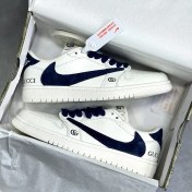 تصویر کفش نایکی ایرجردن لو تراویس اسکات زنانه مستر کوالیتیAir Jordan Low White Navy 