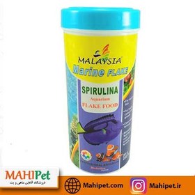 تصویر غذای ماهی آکواریوم مالزی Marine FLAKE Spirulina (280 میل) 