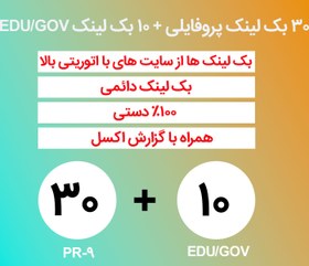 تصویر ساخت 40 بک لینک دستی + 10 EDU/GOV 