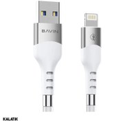 تصویر کابل تبدیل USB Type-A به لایتنینگ باوین مدل CB-196 به طول 1.0 متر Bavin CB-196 1.0M USB Type-A to Lightning Cable