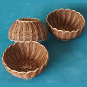 تصویر سبد حصیری سه تیکه گرد مدل MC04 