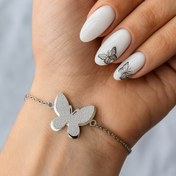 تصویر دستبند طرح پروانه کد ۴۰۱۲ 