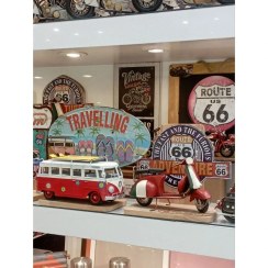 تصویر ماکت دکوری مدل موتور و ماشین کلاسیک طرح فلزی دست ساز کد 1810 