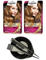 تصویر رنگ مو طلایی مردانه و زنانه 7 65 x2+ مجموعه آمیزی Palette 