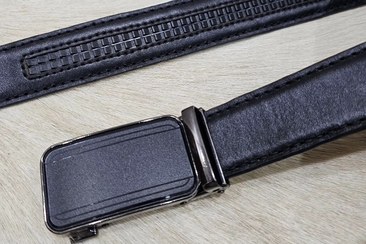 تصویر کمربند ریلی دو رو چرم گاوی فلوتر و دستدوز 