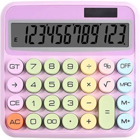 تصویر ماشین حساب فانتزی رنگی - سفید ELECTRONIC CALCULATOR