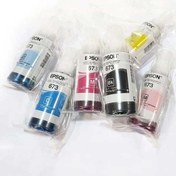 تصویر پک اصلی جوهر 6 رنگ اپسون ا EPSON INK T673 Series EPSON INK T673 Series