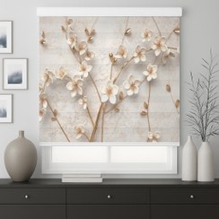 تصویر پرده زبرا طرح گلدار اتاق زیبا با هومرا 