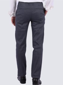 تصویر شلوار کژوال مردانه با طراحی کشی و جلوی صاف در رنگ خاکستری برند selected Men's Casual Stretch Flat Front Pant in Grey