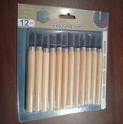 تصویر ست مغار 12 عددی کیپ اسمایلینگ دسته چوبی