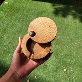 تصویر زیر سیگاری درب دار گرد 