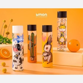 تصویر بطری آب استوانه ای کوچک لیمون کد ۱۷۲۶ 