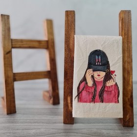 تصویر نردبان و دستمال دکوراتیو 