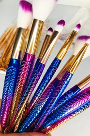 تصویر براش 10 تکه پری دریایی - آبی 