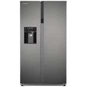 تصویر یخچال فریزر ایکس ویژن مدل HS600-Si رنگ استیل 28 فوت XVISION HS600-Si SIDE BY SIDE 28 FOOT FRIDGE STEEL