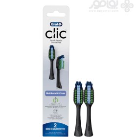 تصویر یدک مسواک اورال بی CLIC مدل MULTIBENEFIT بسته 2 عددی ORALB CLIC MULTI BENEFIT CLEAN BRUSH HEADS